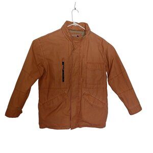 The Territory Ahead Mens Large Ranch Jacket Cabincore Coat Orange Distressed VTG